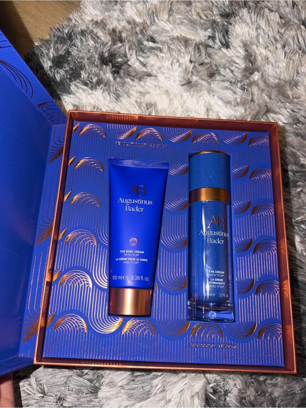 Brand new Blue Nourishing Body & Face Cream Set